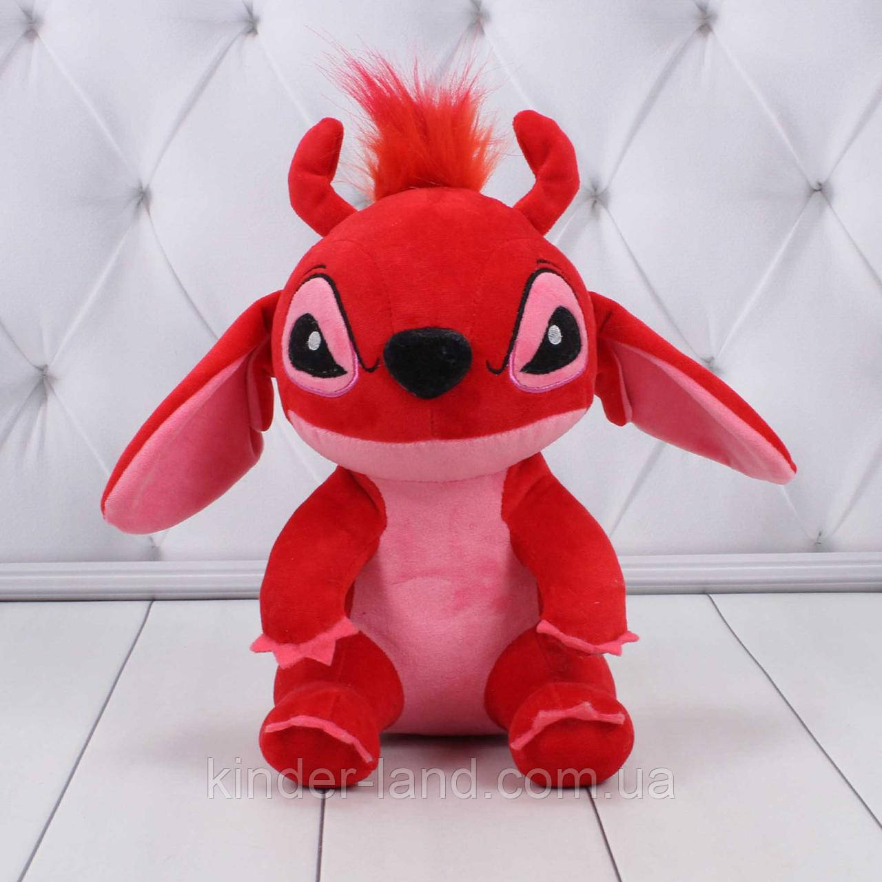 М'яка іграшка Лерой, червоний Стіч, (Лерой і Стіч), 27 см