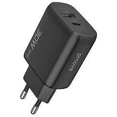 СЗУ Proove Silicone Power 2 30W (Type-C + USB) white Proove, Type-C + USB, black, Вогнестійкий пластик, 30W