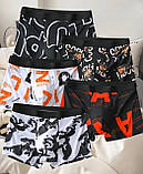 Набір чоловічих трусів S 5 шт боксерів, труси боксери для чоловіків розмір 42-44, фото 4