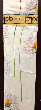 Тканина біла Бязь Gold Lux 80% бавовна 220 см з принтом квіти для постільної білизни в рулоні 50 м, Пакистан, фото 2