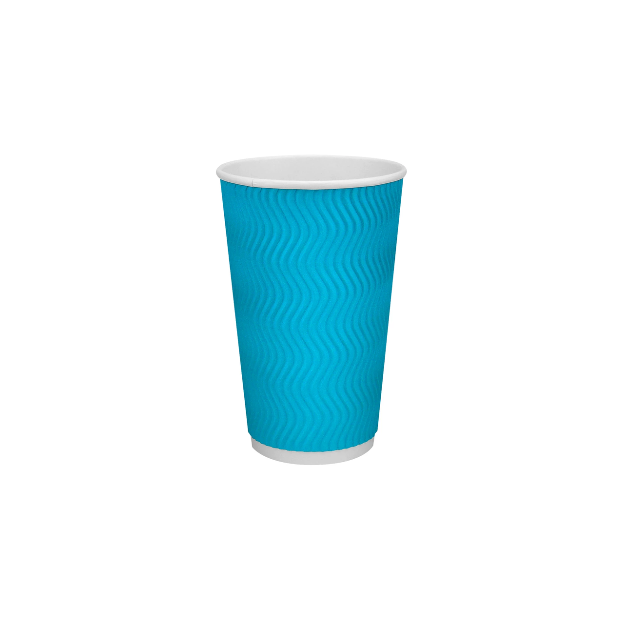 Стакан Гофрований "ТС" (Ripple) 340мл – Бірюзовий (20шт.), 28уп./ящ. (кр-80)