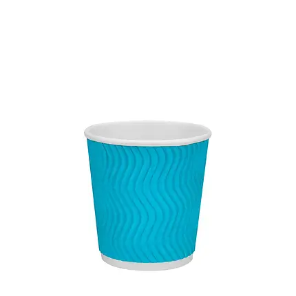 Стакан Гофрований "ТС" (Ripple) 175мл – Бірюзовий (20шт.), 45уп./ящ. (кр-70), фото 1