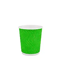 Стакан Гофрований "ТС" (Ripple) 175мл – Зелений (20шт.), 45уп./ящ. (кр-70)