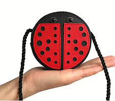 Сумка дитяча Божа корівка 110 на 35 мм чорно-червоний