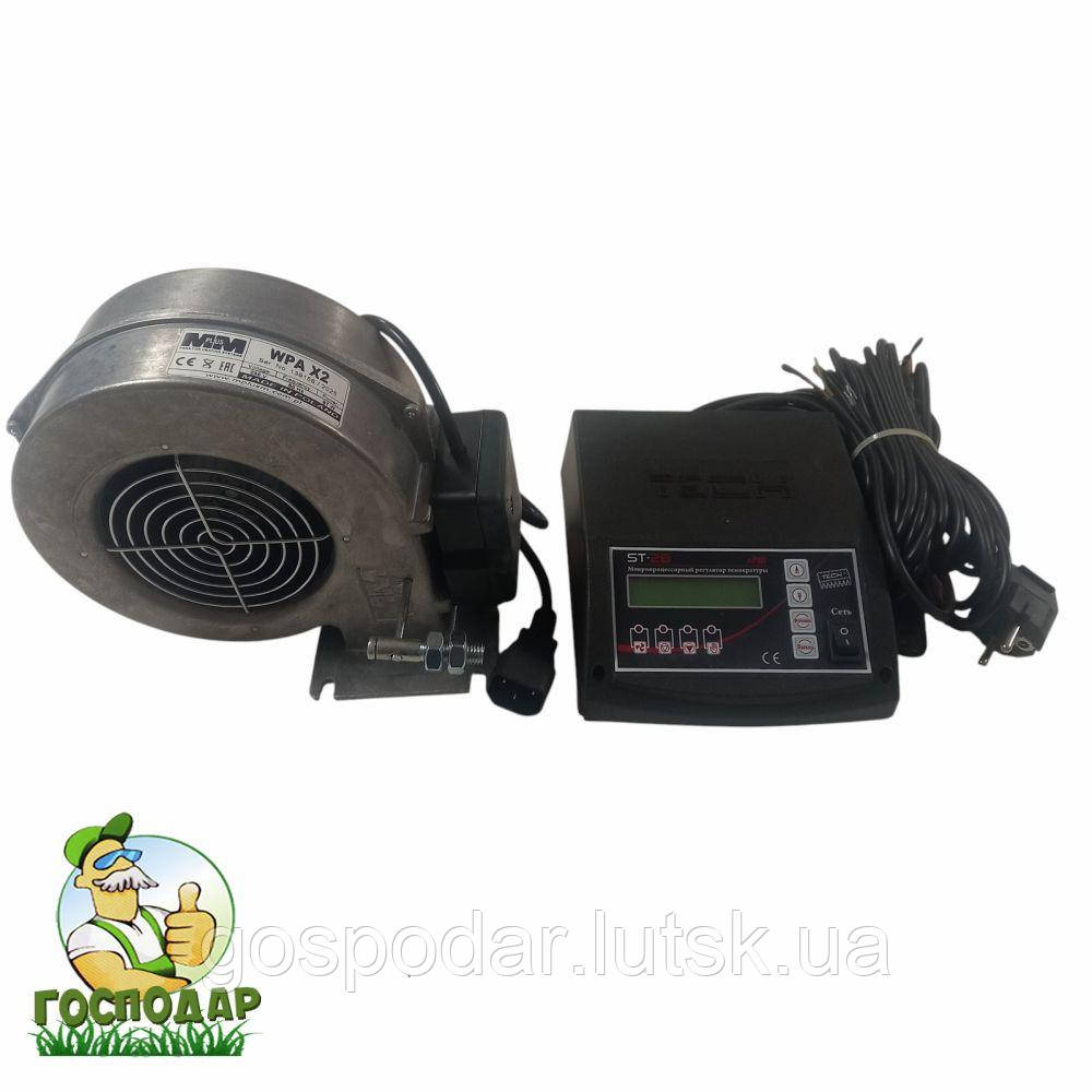 Комплект автоматики Tech ST-28, і вентилятор WPA X2 для твердопаливного котла DEFRO, фото 1