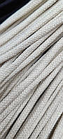 Шнур круглий бавовняний 6мм молоко моток 100м