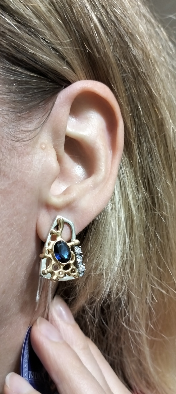 Срібна каблучка з зеленим камінням, фото 1