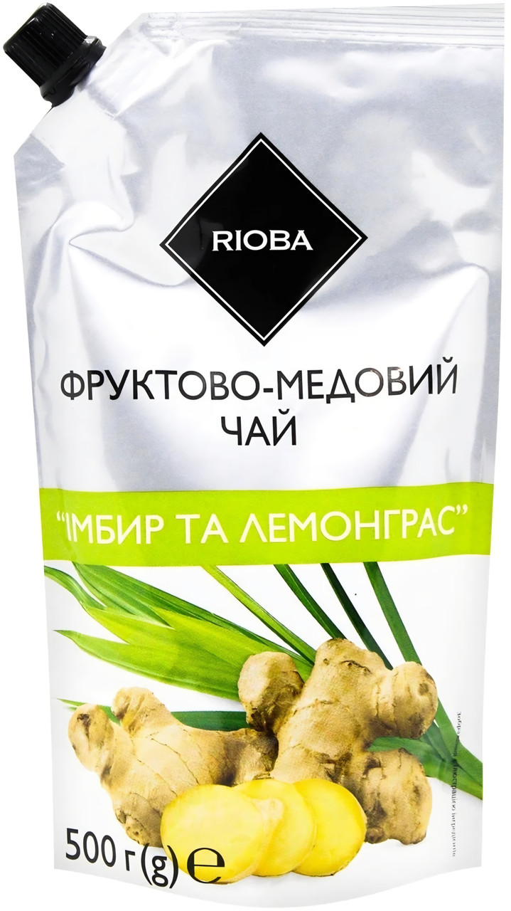 Чай Rioba фруктово-медовий концентрат напій Імбир та Лемонграс 500г (чай Асканія)
