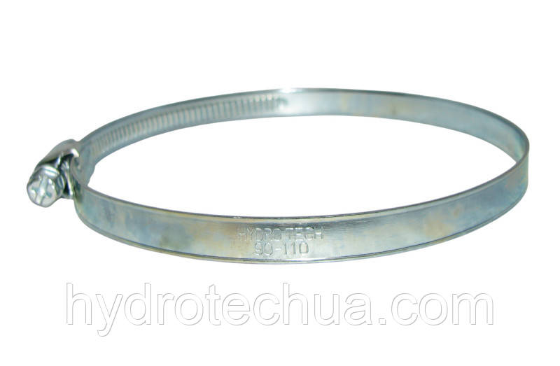 Хомут 90-110 W1 черв'ячний оцинкований HYDRO TECH