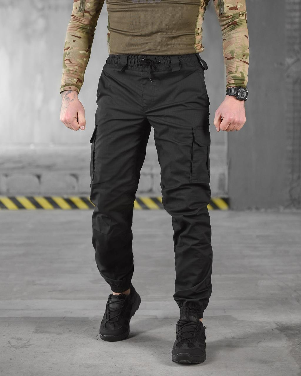 Тактичні штани чорні літні ріп-стоп, військові штани чорні поліція, тактичні штани чорні для ЗСУ, oyi scv woq - фото 1 - id-p2761441059