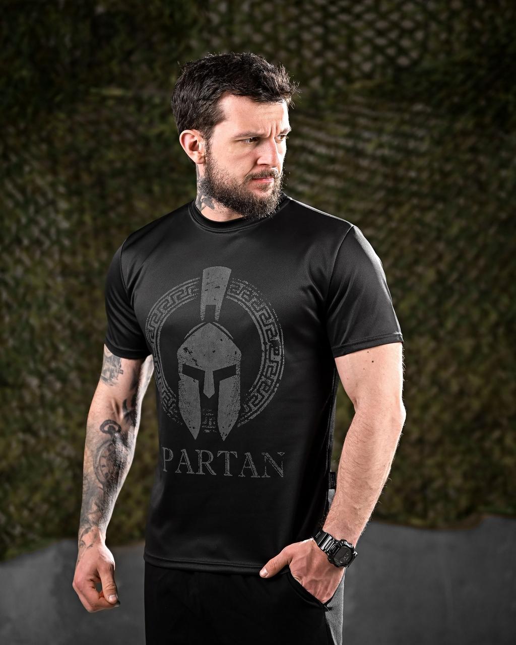 Тактична футболка чорна, футболка чоловіча зсу військова чорна, військова футболка поліестер , oyi scv woq - фото 1 - id-p2761441077