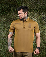 Тактична футболка поло койот, футболка чоловіча військова койот, військова футболка поло , oyi scv woq