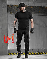 Тактичний літній костюм 3в1 рип стоп чорний, військова форма чорна поліція,армейська комплект 3в1 чорний зсу oyi scv woq