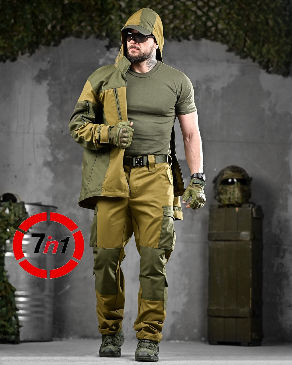 Літній тактичний костюм гірка олива в наборі, армійська форма оливи, військовий костюм гірка олива зсу oyi scv woq - фото 1 - id-p2761441205