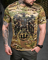 Тактична потовідвідна футболка мультикам, військова футболка камуфляжна для військовослужбовців oyi scv woq