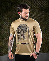 Тактична футболка койот oblivion, військова футболка койот coolmax, чоловіча літня футболка койот oyi scv woq