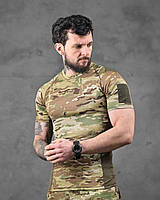 Футболка тактична потовідвідна мультикам, військова футболка камуфляжна поліестер зсу, oyi scv woq