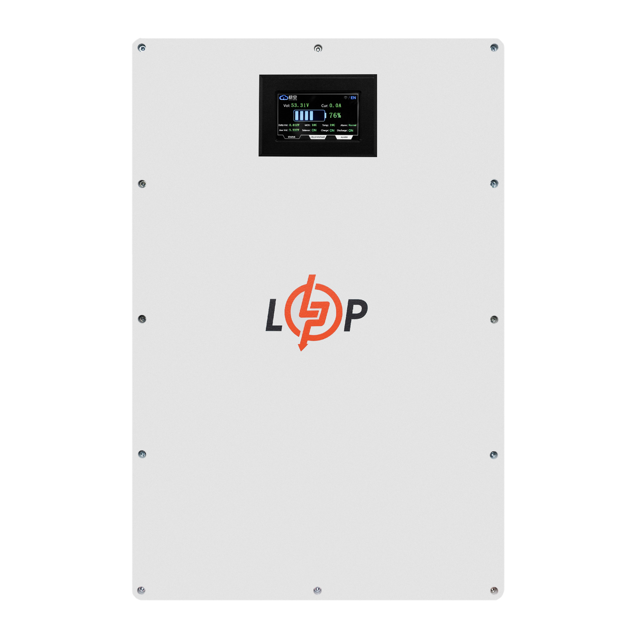 Акумулятор LP LiFePO4 51,2V - 100 Ah (5120Wh) (BMS 100A/50А) метал LCD Smart RS485/CAN JK настінний, фото 1