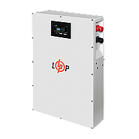 Акумулятор LP LiFePO4 51,2V - 100 Ah (5120Wh) (BMS 100A/50А) метал LCD Smart RS485/CAN JK настінний, фото 3