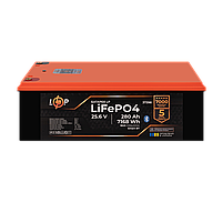 Акумулятор LP LiFePO4 25,6V - 280 Ah (7168Wh) (BMS 200A/200А) пластик Smart BT, фото 2