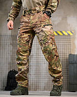 Тактичні штани мультикам softshell, Військові штани на флісі мультикам, Армійська осінні штани камуфляж мультикам, oyi scv woq