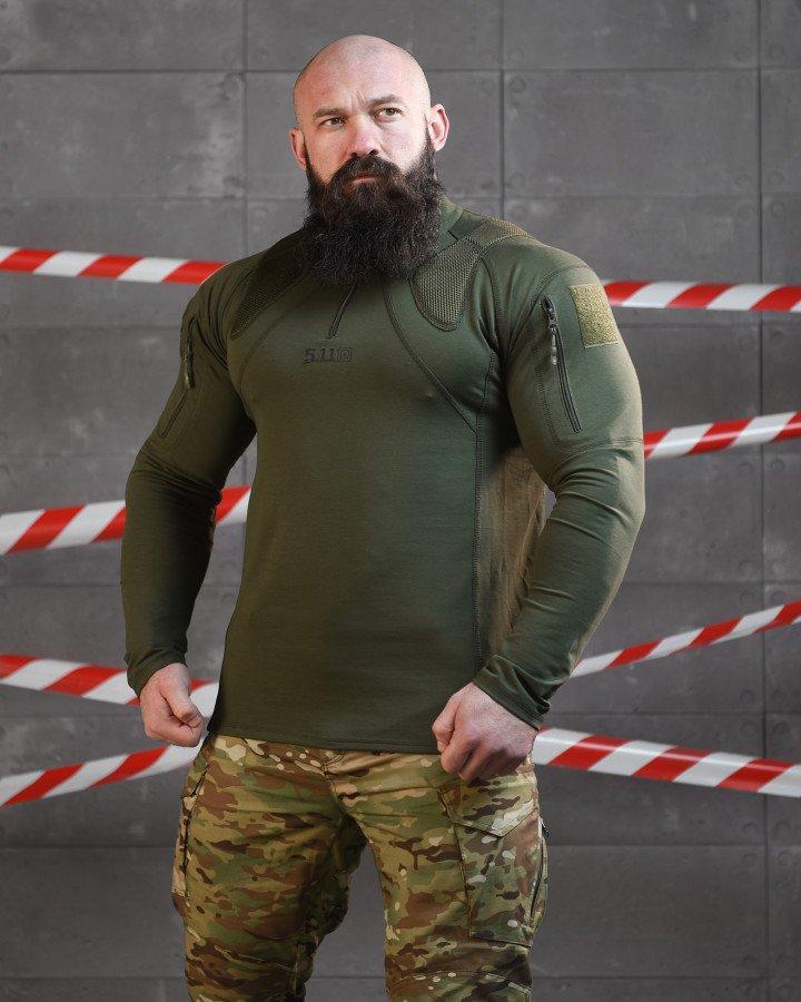 Тактичний військовий убакс 5.11 олива під плитоноску, Тактична бойова сорочка олива хакі, Убакс олива с демпфером, oyi scv woq - фото 1 - id-p2761442922