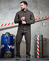 Літній еластичний тактичний костюм олива, військова форма олива літо, армійська польова полегшена форма зсу oyi scv woq