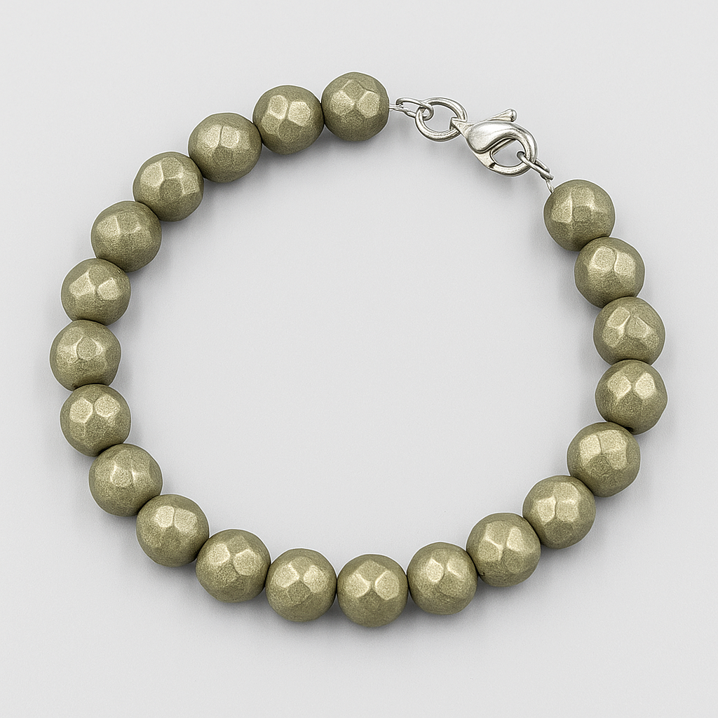 Пірит гранований Ø8 браслет, 0248ТП, фото 1