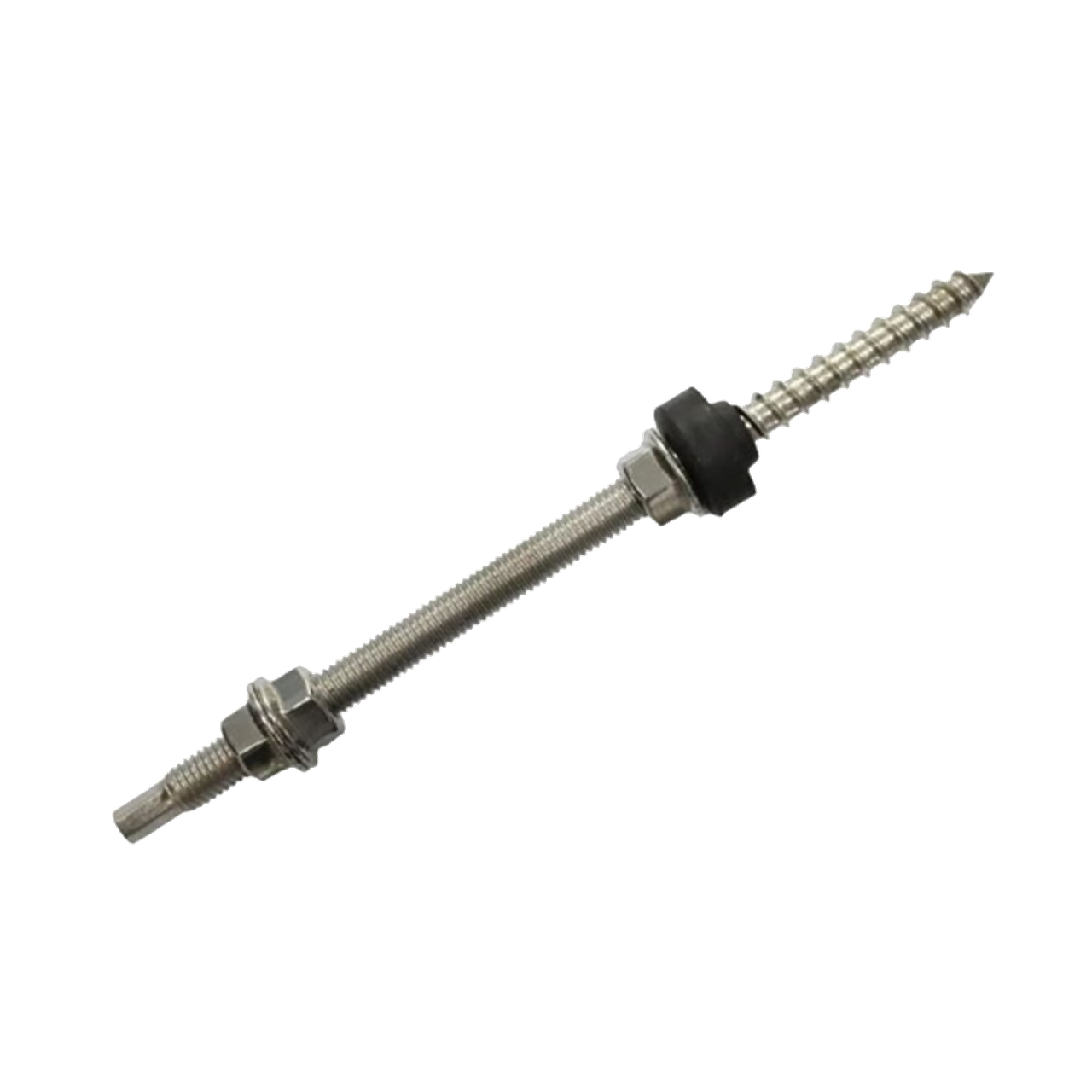 Комбінований гвинт-шуруп неіржавіюча сталь 10х200 мм (комплект), фото 1