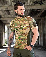 Тактична футболка мультикам літня, військова футболка мультикам камуфляж, армійська футболка мультикам вологовідвідна, oyi scv woq