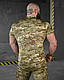 Військова футболка мультикам камуфляж поліестер, Тактична футболка мультикам ЗСУ, Чоловіча літня футболка мультикам, oyi scv woq - фото 4 - id-p2761444049