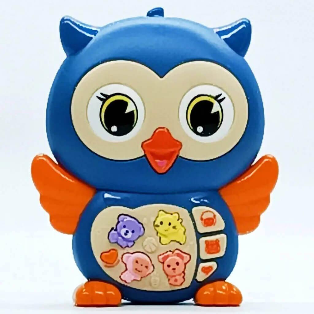 Розвиваюча музична іграшка Сова FT0022-2 синя, 14 см, фото 1