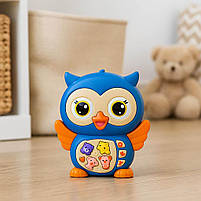 Розвиваюча музична іграшка Сова FT0022-2 синя, 14 см, фото 4