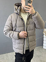 Чоловіча куртка демісезонна Main сіра бежева весняна осінка єврозима сірого бежевого кольору