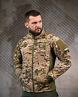 Тактическая куртка мультикам на флисе, военная демисезонная куртка водоотталкивающая, армейская куртка камуфляж, oyi scv woq