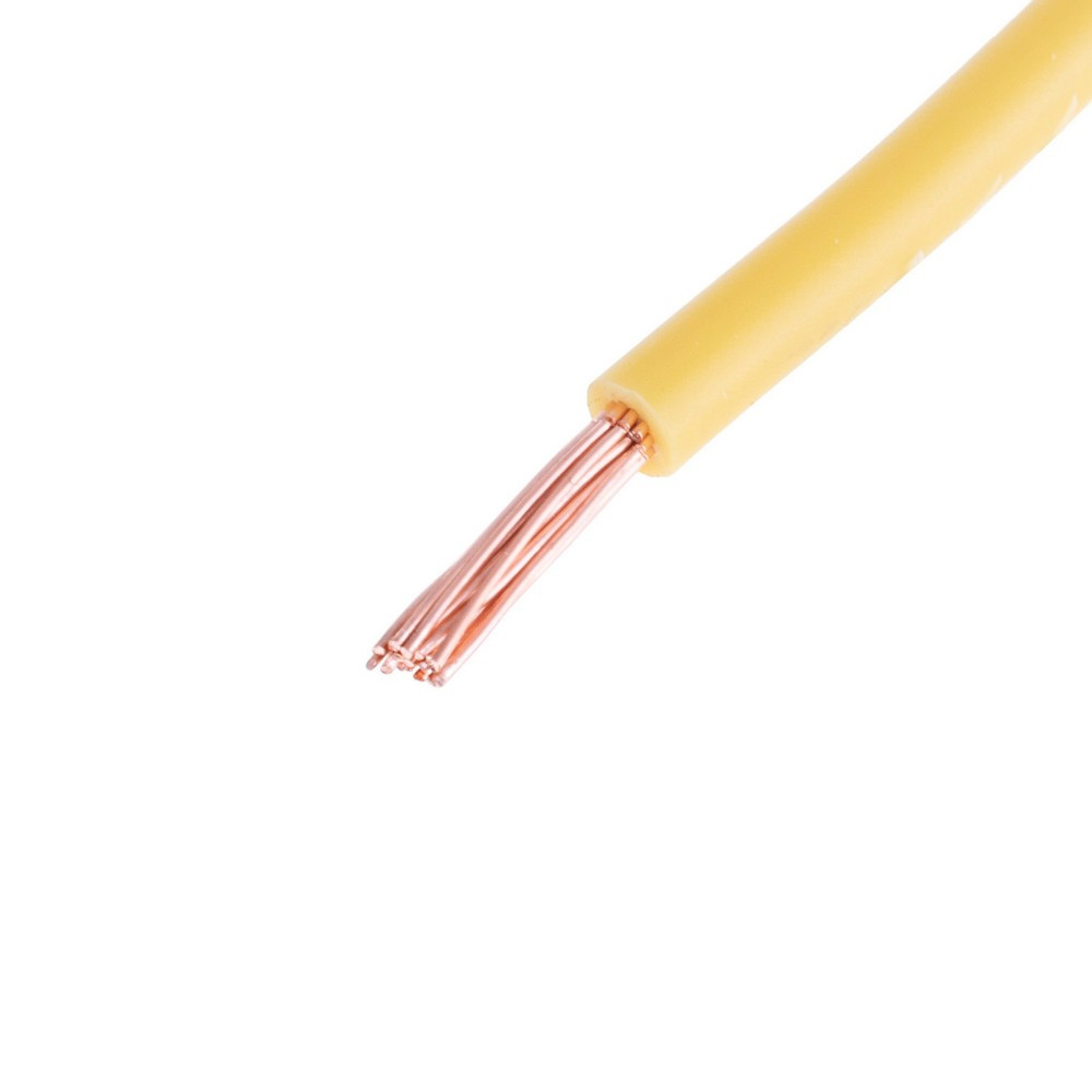 Дріт багатожильний 2.5mm2 (14AWG, 19xD0.41mm) жовтий, 1 м