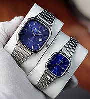 Наручний годинник Casio чоловічий і жіночий подарунковий парний набір у коробці Касіо