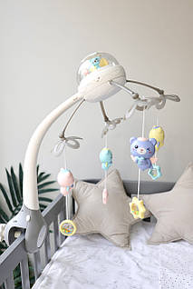 Мобіль карусель на ліжечко з проектором 6688ABC, grey