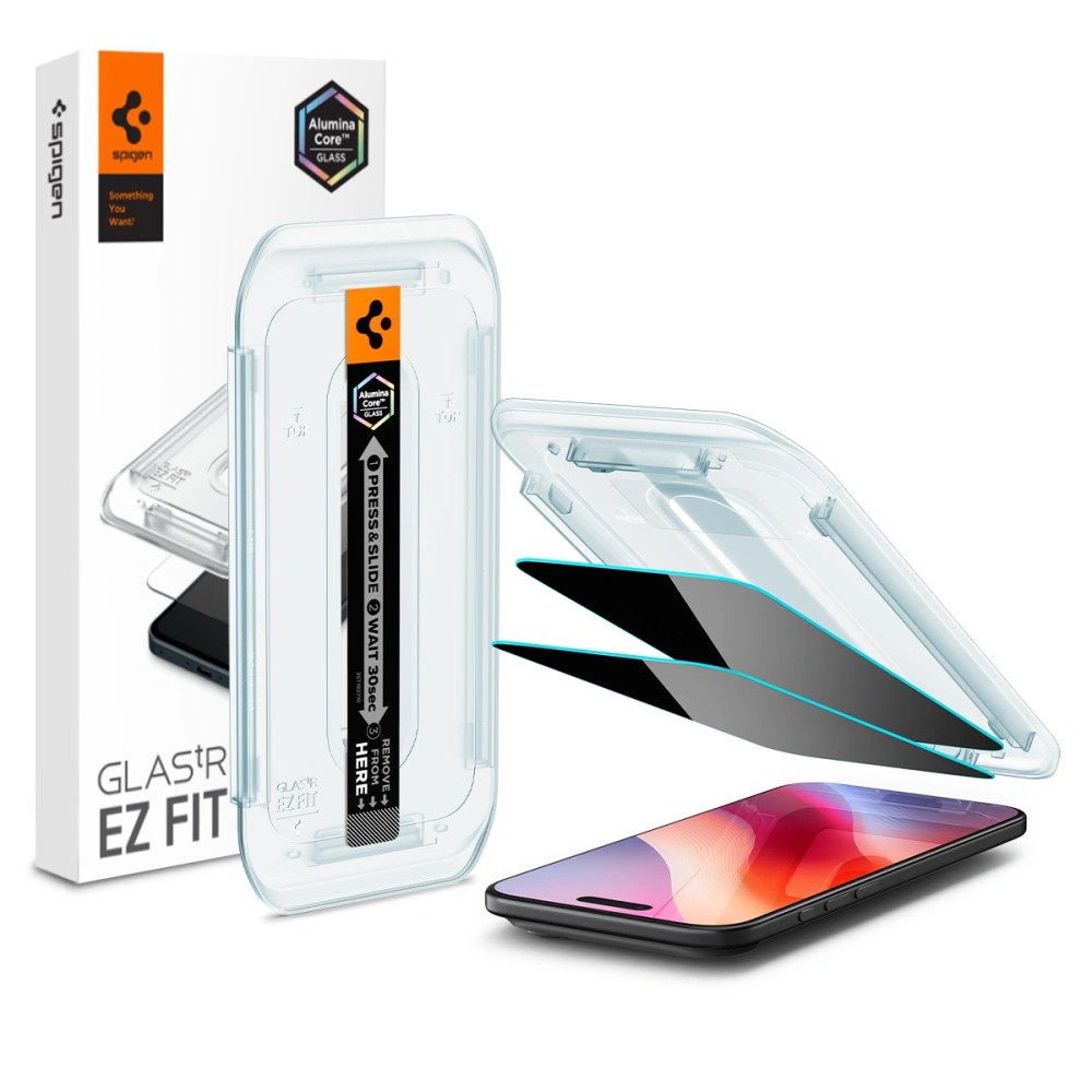 Захисне скло Spigen Glas.tR EZ FIT Privacy 2-Pack до iPhone Air Clear (AGL09862), фото 1