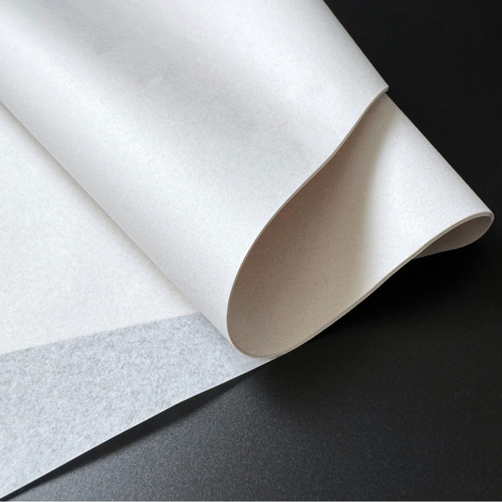 Тішью папір упаковочний 25 г/м2, товщина 60мкн, білий (2й сорт) 50 х 70см (100 аркушів), фото 1