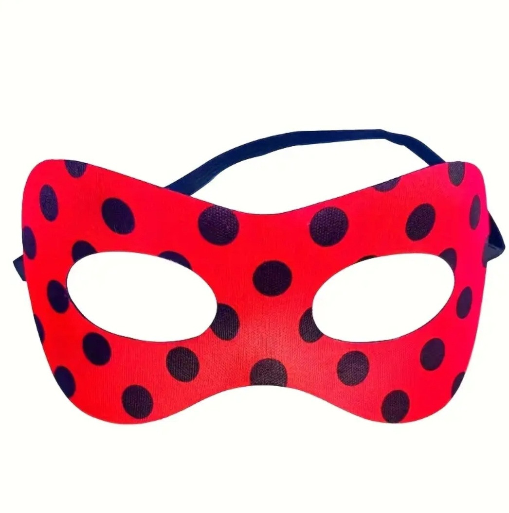 Дитяча маска в горошок one size червоно-чорний, фото 1