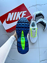 Чоловічі кросівки Nike Air Max 95 Multi Color Swoosh Volt Найк Аір Макс 95 білі шкіра демісезон, фото 2