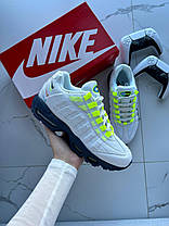 Чоловічі кросівки Nike Air Max 95 Multi Color Swoosh Volt Найк Аір Макс 95 білі шкіра демісезон, фото 5