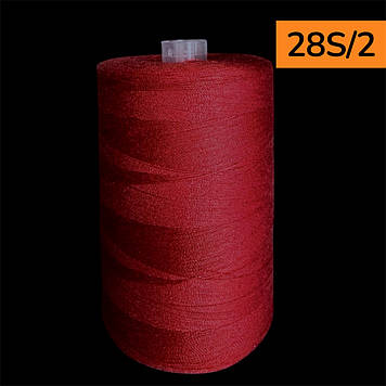 Нитки для шиття армовані 28s/2 довжина 2500 м колір 630 червоний