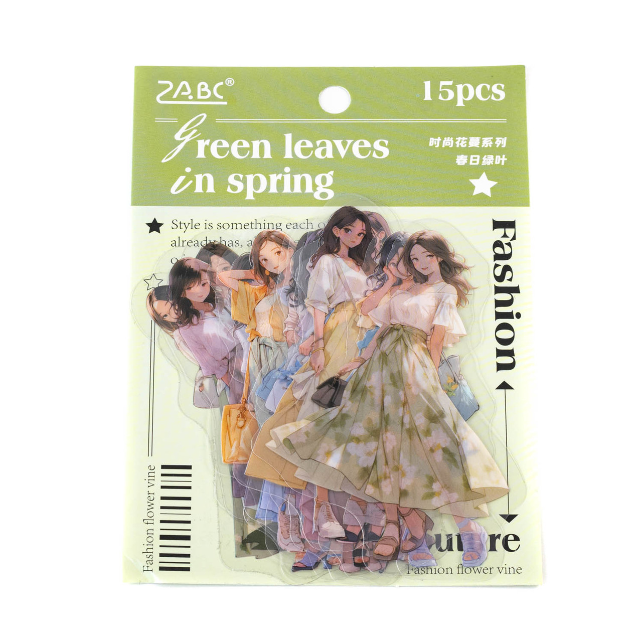 Висічки Наклейки Стильні леді 15шт NKL197, фото 1