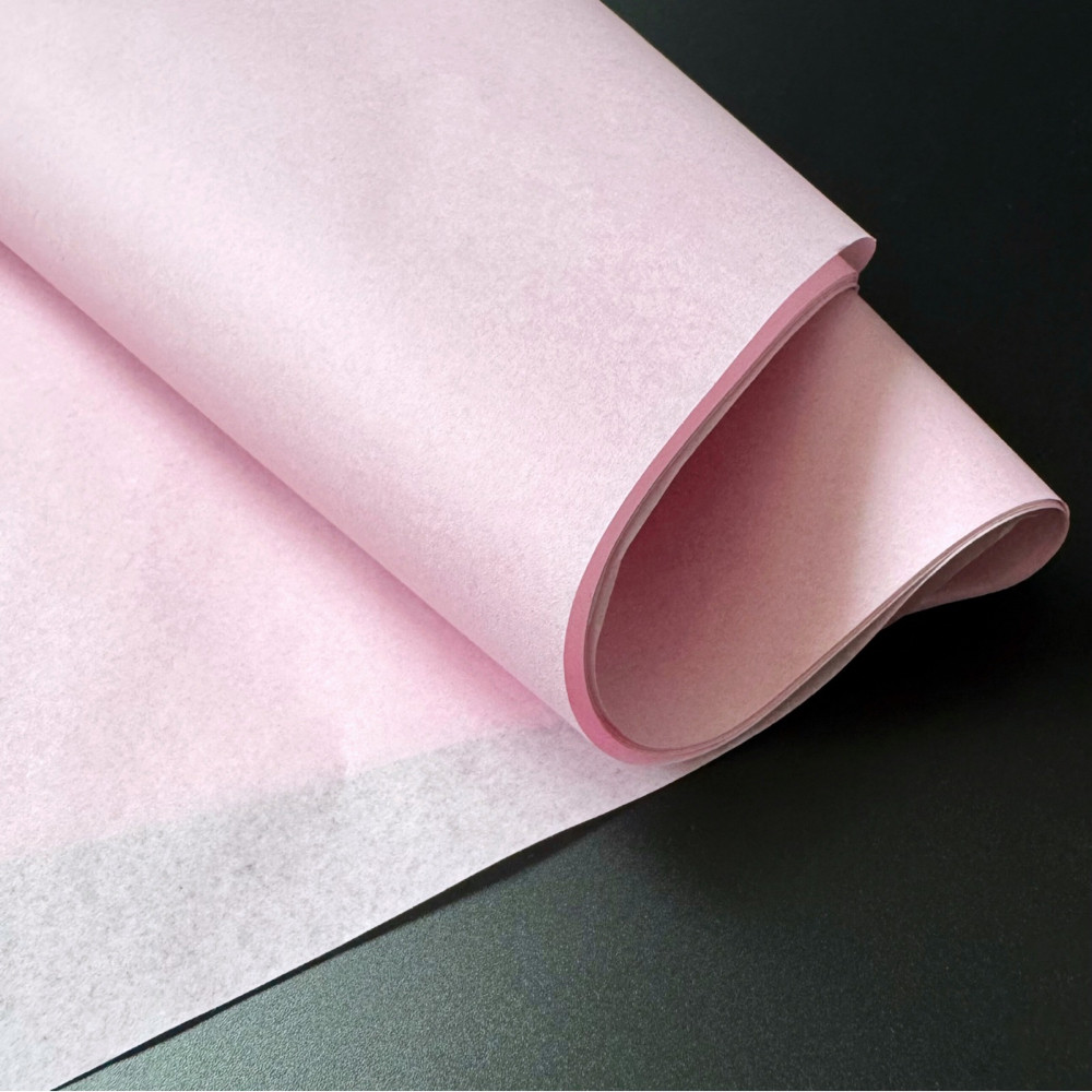 Тішью папір упаковочний 25г/м2, товщина 60мкн, ніжно рожевий 50 х 70см (100 аркушів), фото 1
