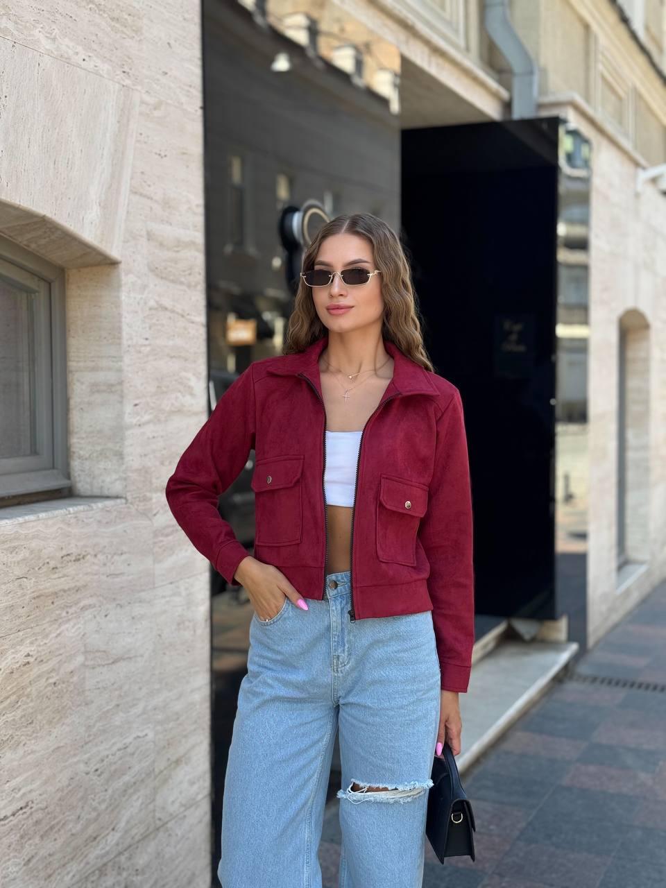 Жіночий бомбер; Колір; чорний, рудий, бордо; Розміри: 42-44, 46-48 ;, фото 1