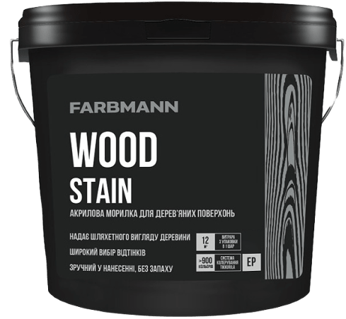 Акрилова морилка для дерев’яних поверхонь FARBMANN WOOD STAIN база EP 0.9л
