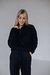 Комплект домашній ВЕЛЮРОВИЙ 2-ка штани кофта ЧОРНИЙ DС 299/300