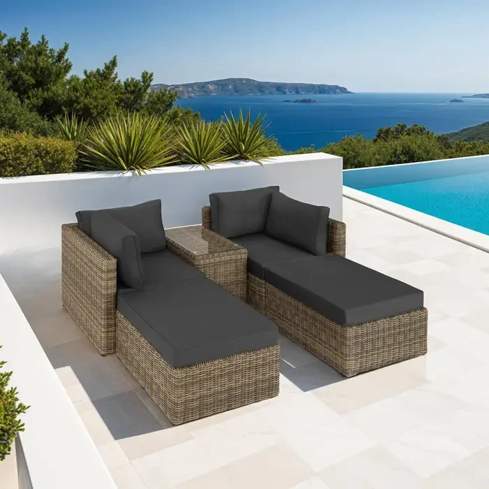 Розкішний модульний шезлонг диван із ротангу San Domingo, фото 1
